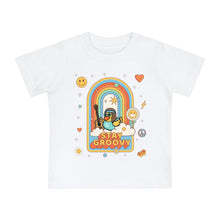 Load image into Gallery viewer, Baby Short Sleeve T-Shirt - &quot;Peace, Love &amp; Waddles&quot;
