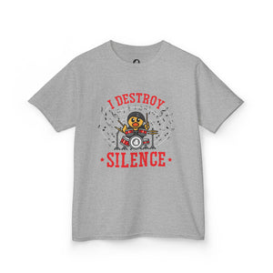 CruisingDucks Gear - Kids T-shirt - "I Destroy Silence" (Drummer Duck)