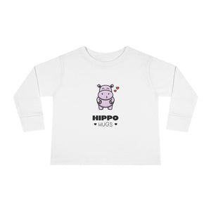 Toddler Long Sleeve Tee - "Hippo Hugs"