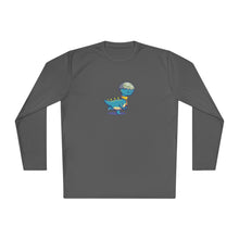 Load image into Gallery viewer, Unisex Lightweight Long Sleeve Tee - &quot;Blinded by Breakfast Dino&quot;
