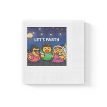 Load image into Gallery viewer, White Coined Napkins - &quot;Quack Up the Party&quot;
