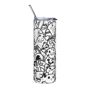 Stainless Steel Tumbler - "Doodles"