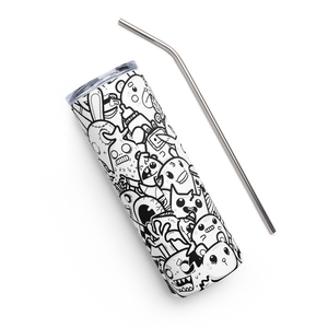 Stainless Steel Tumbler - "Doodles"